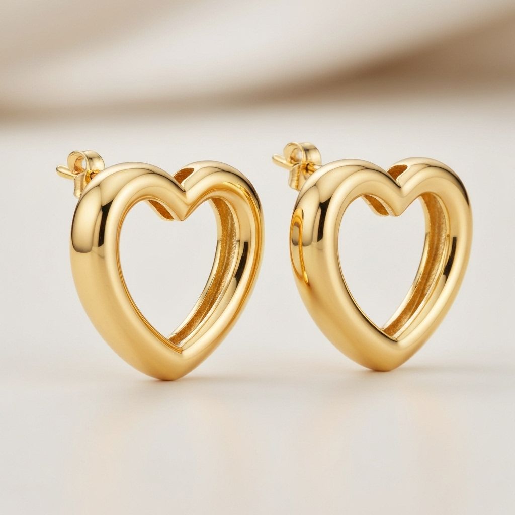 Small Heart Hoop Earrings